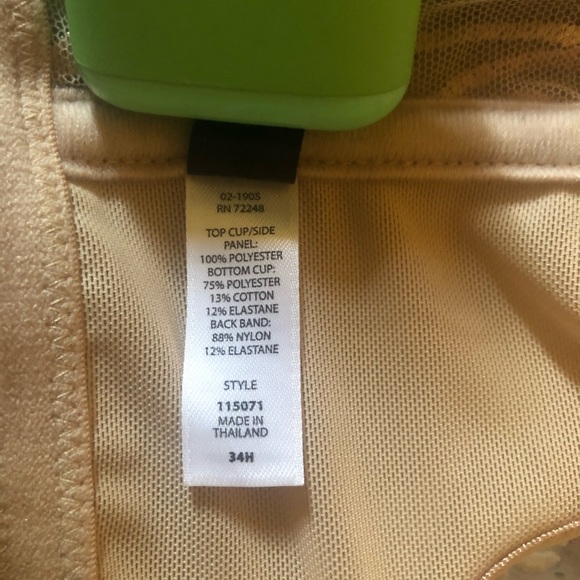 SOLD!π₯³Paramour Angie Front Silver Hook Closure Minimizer Bra 34H - Picture 7 of 14